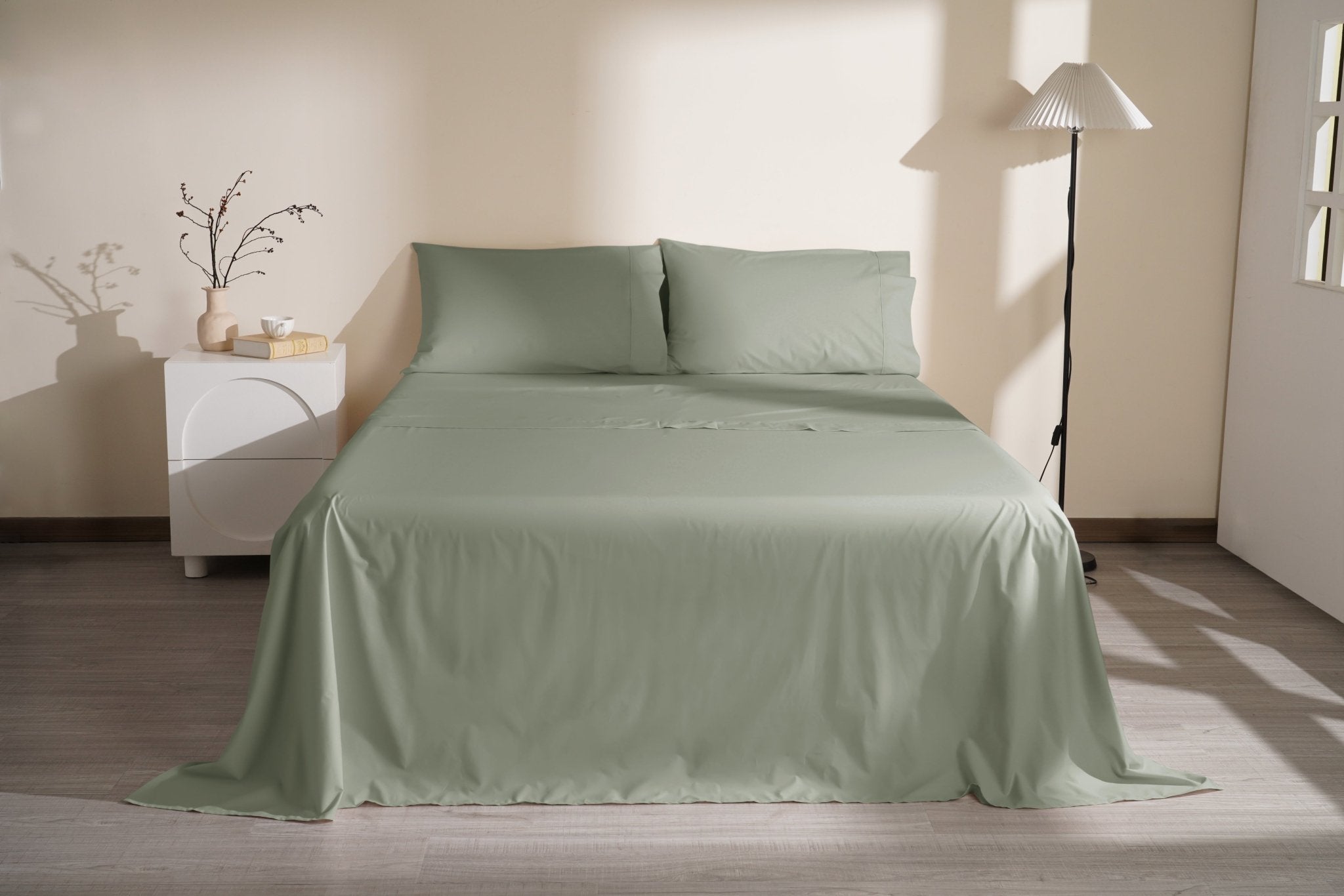 Organic Percale Cotton Sheet Set - SELENE -