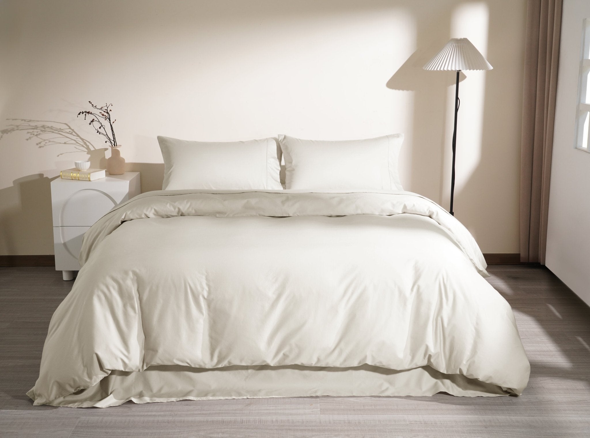 Organic Luxury Sateen Sheet & Duvet Cover Set - SELENE #color_driftwood