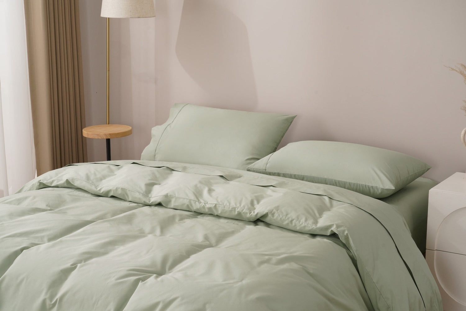 Organic Percale Cotton Sheet & Duvet Cover Set - SELENE
