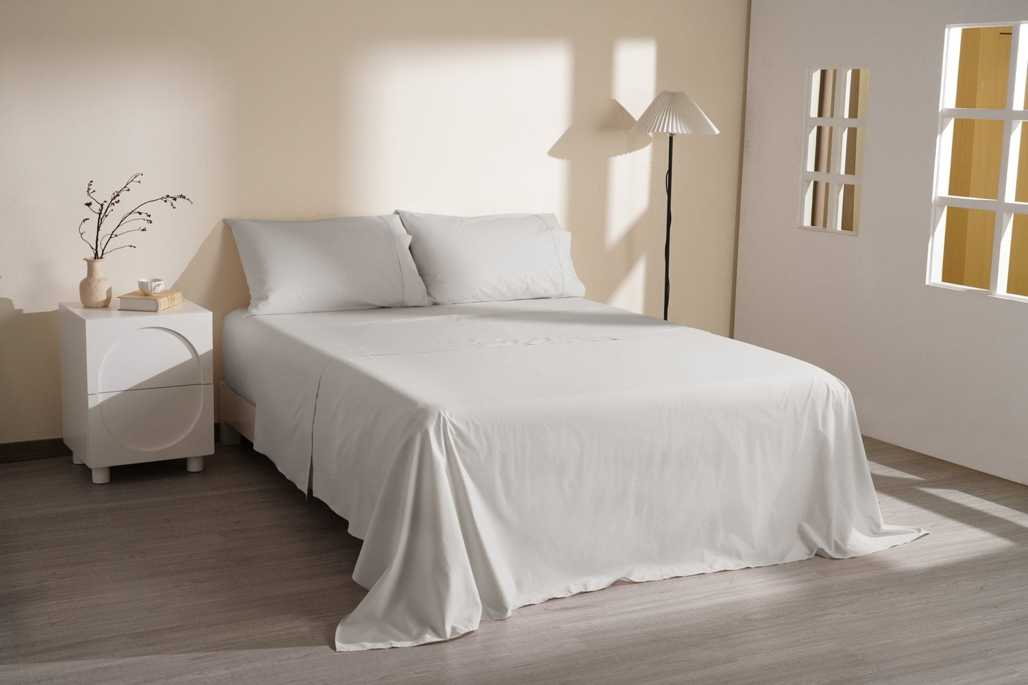 Organic Percale Cotton Sheet Set - SELENE -
