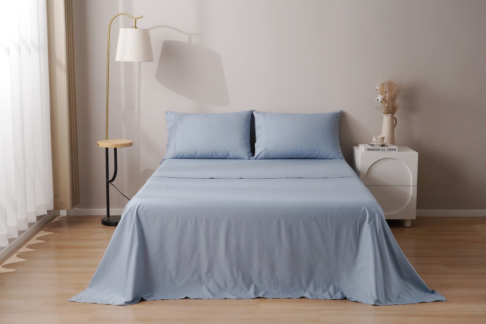 Organic Percale Cotton Sheet Set - SELENE