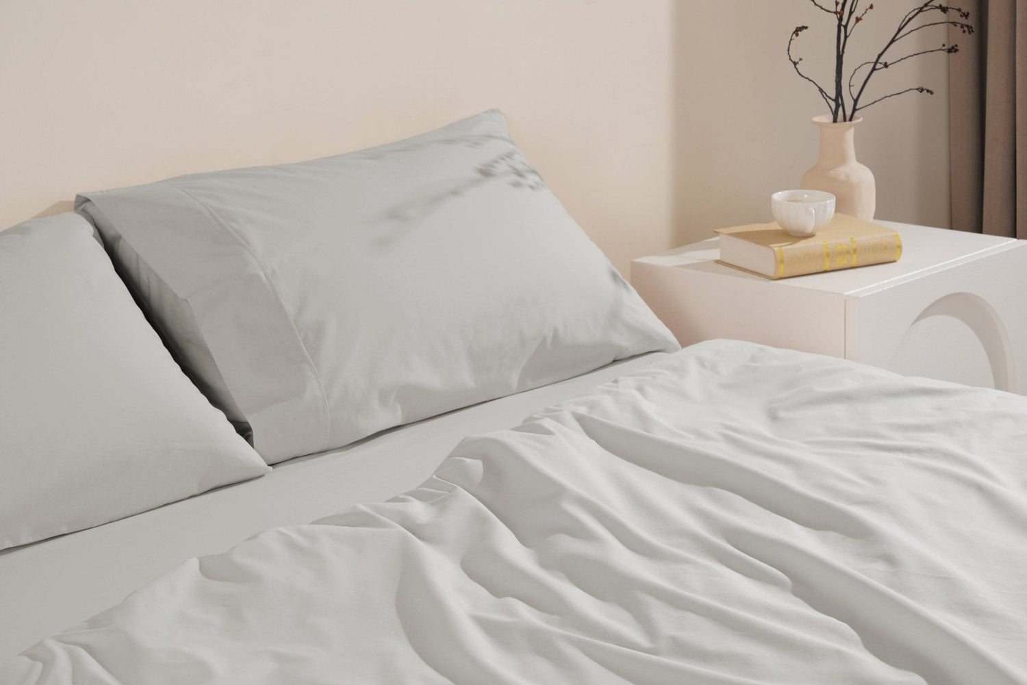 Organic Percale Cotton Sheet Set - SELENE -
