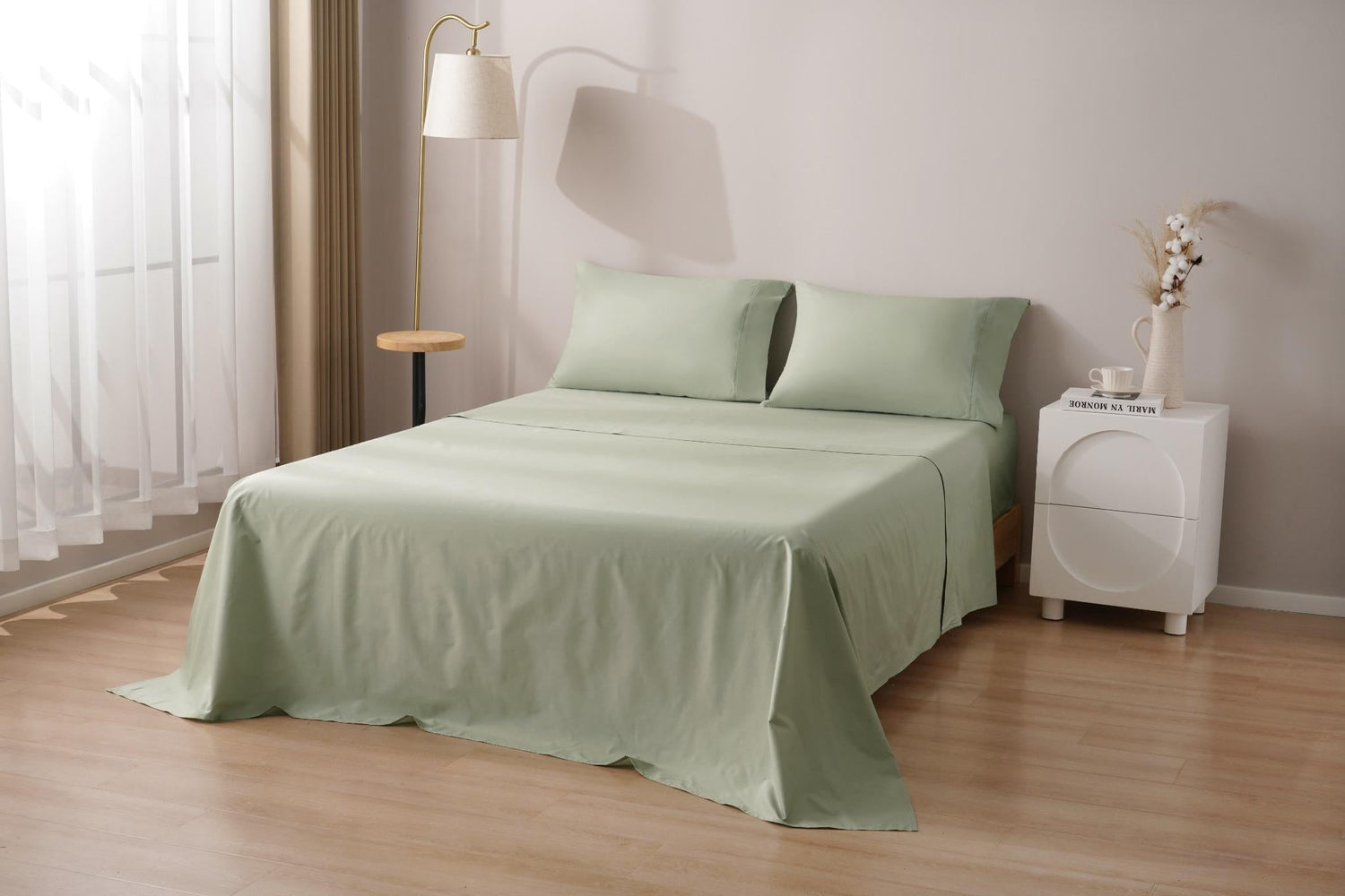 Organic Percale Cotton Sheet Set - SELENE