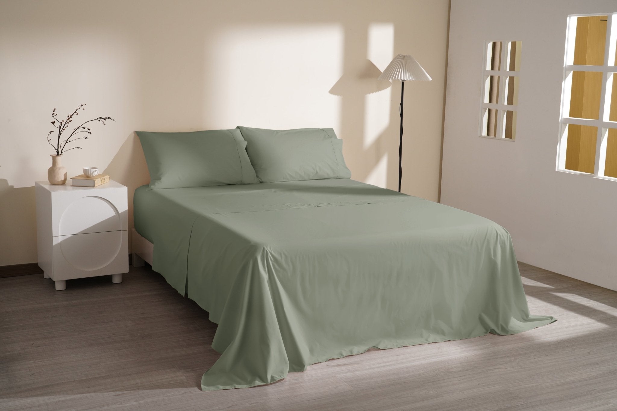 Organic Percale Cotton Sheet Set - SELENE -