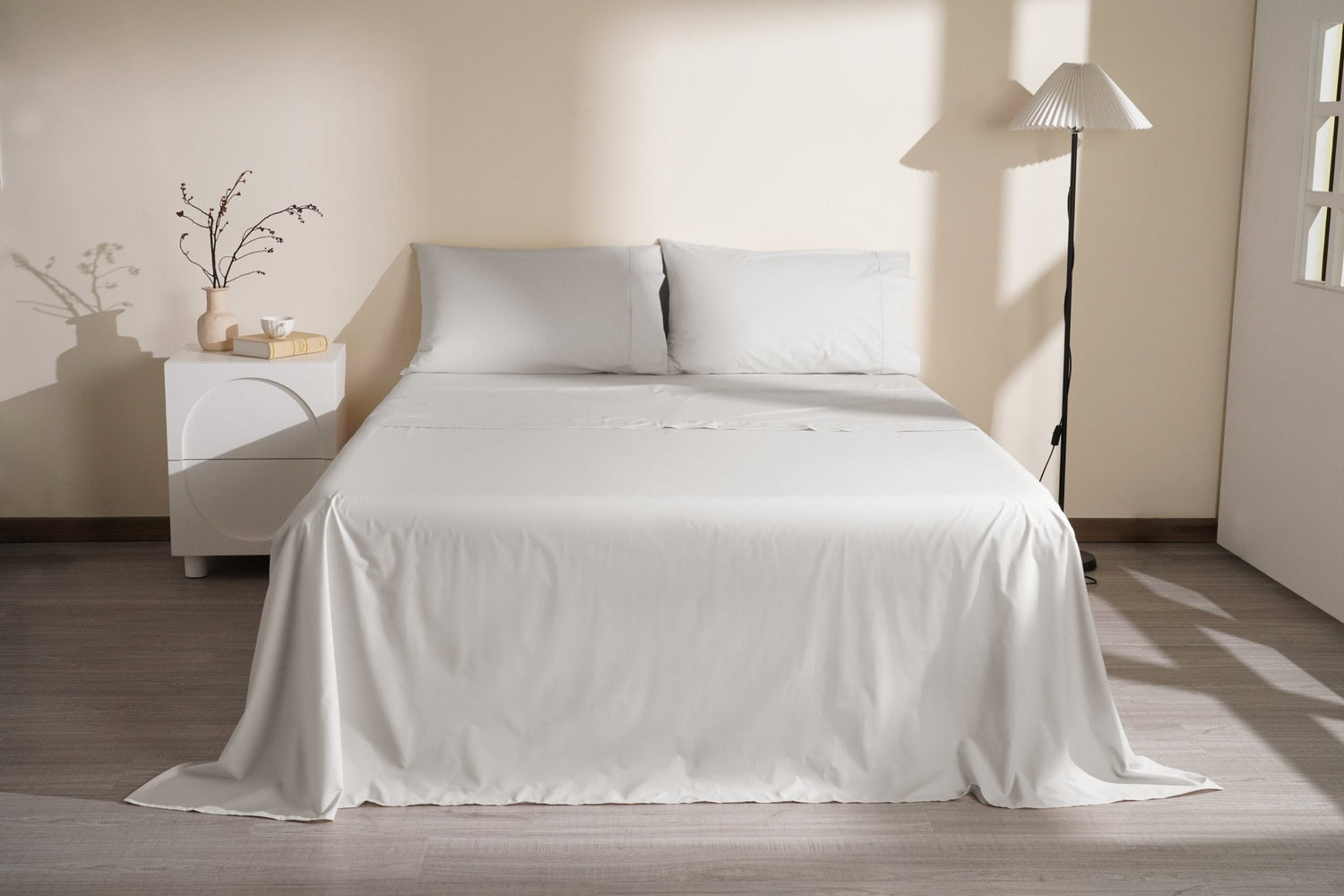 Organic Percale Cotton Sheet Set - SELENE -