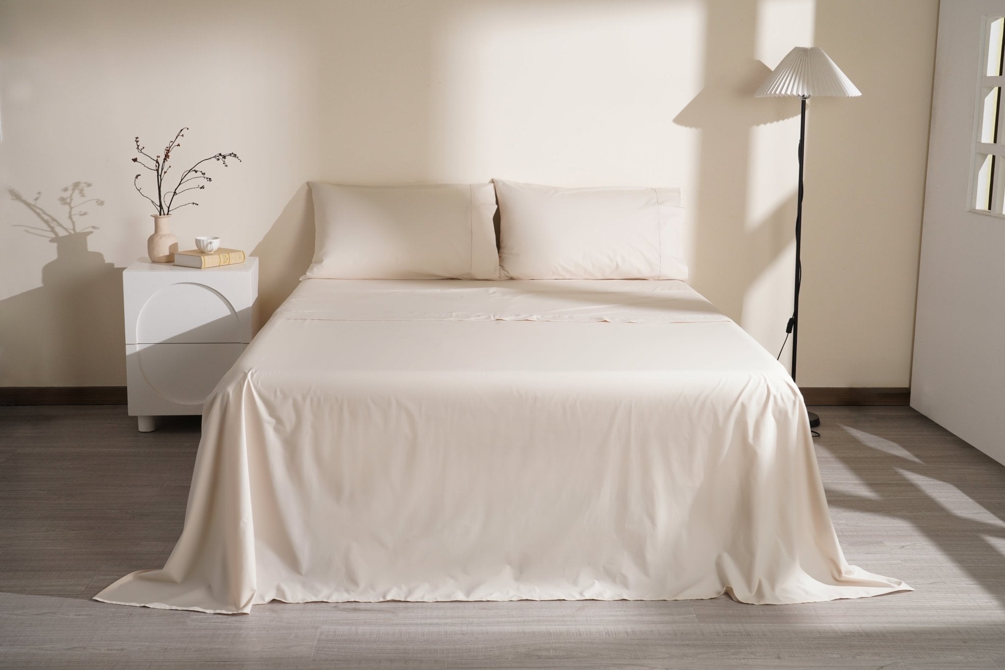 Organic Percale Cotton Sheet Set - SELENE -