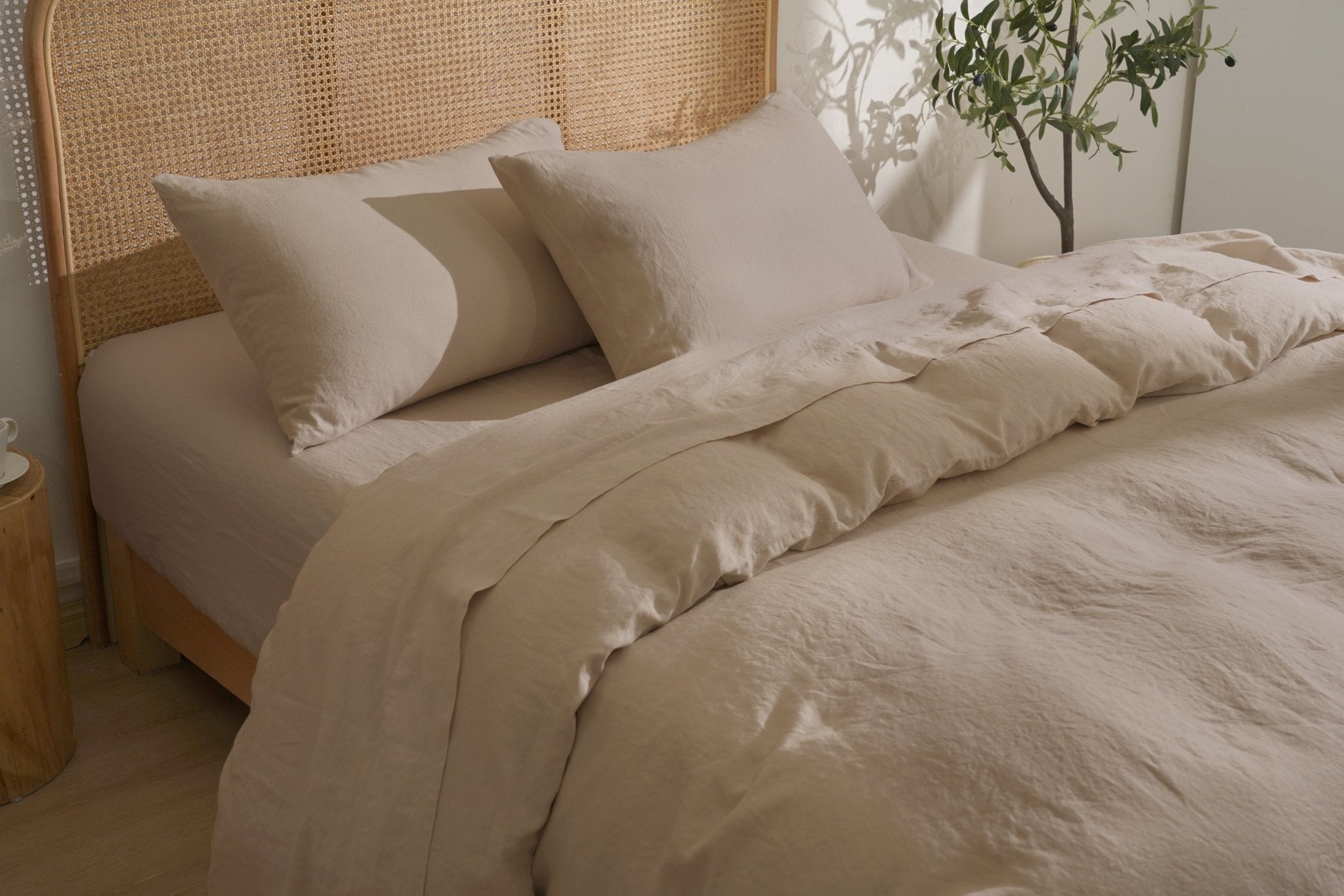 100% French Linen Sheet &amp; Duvet Cover Set - SELENE 