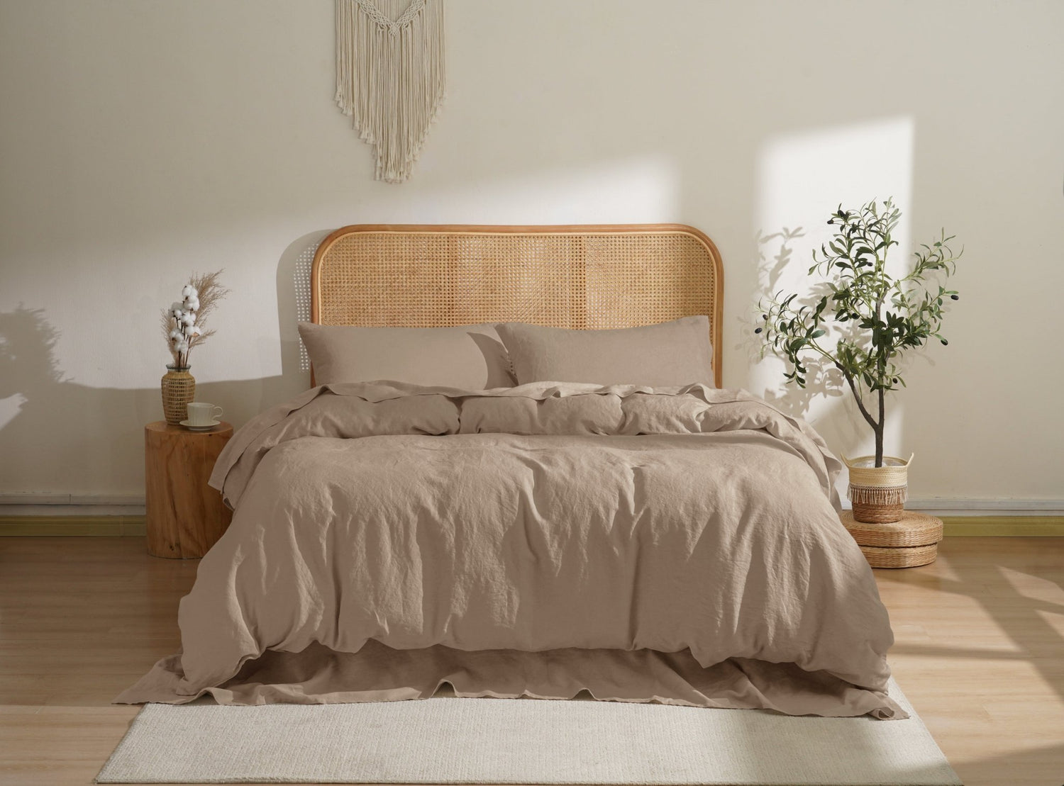 100% French Linen Sheet &amp; Duvet Cover Set - SELENE 
