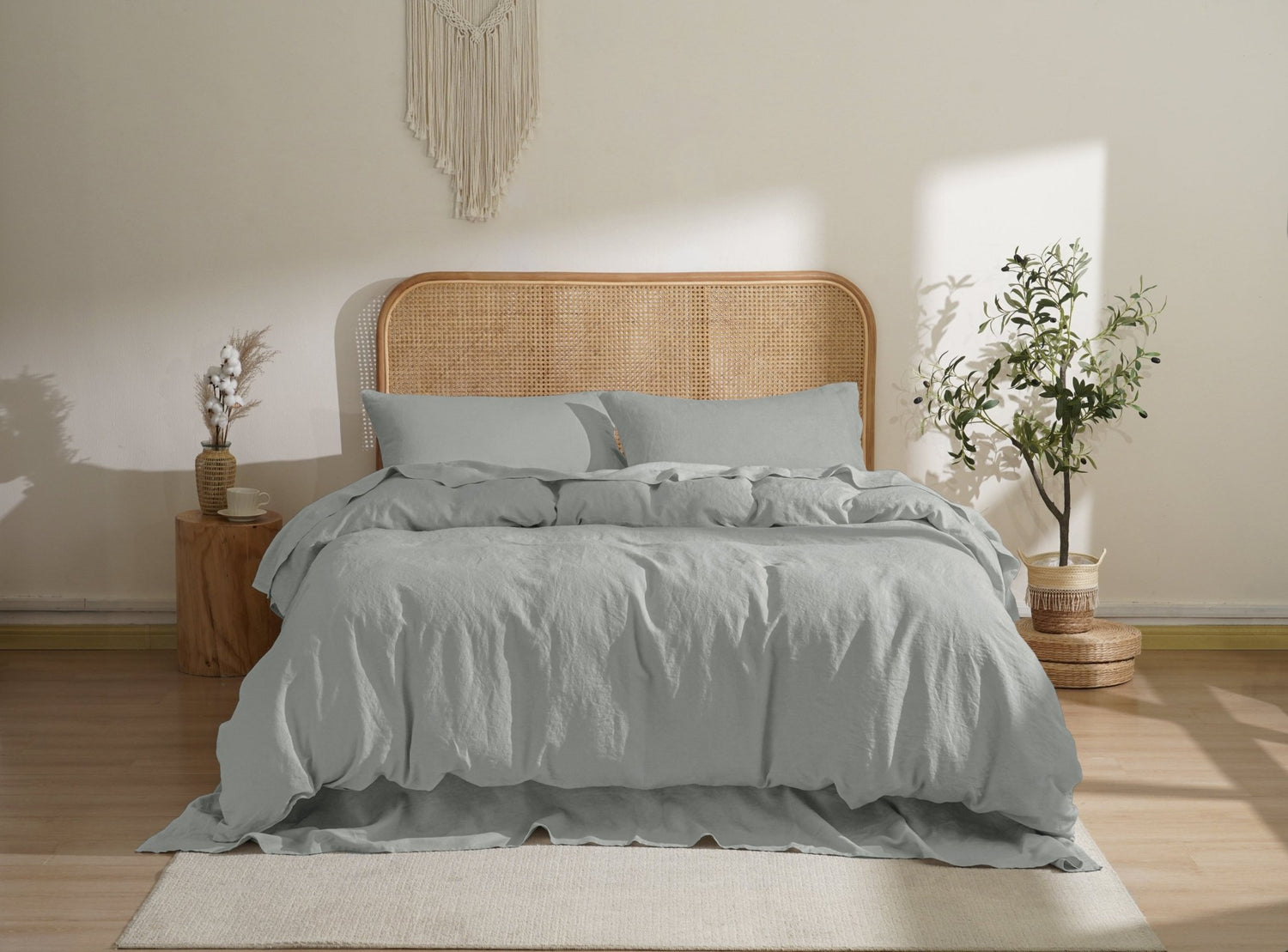 100% French Linen Sheet &amp; Duvet Cover Set - SELENE 