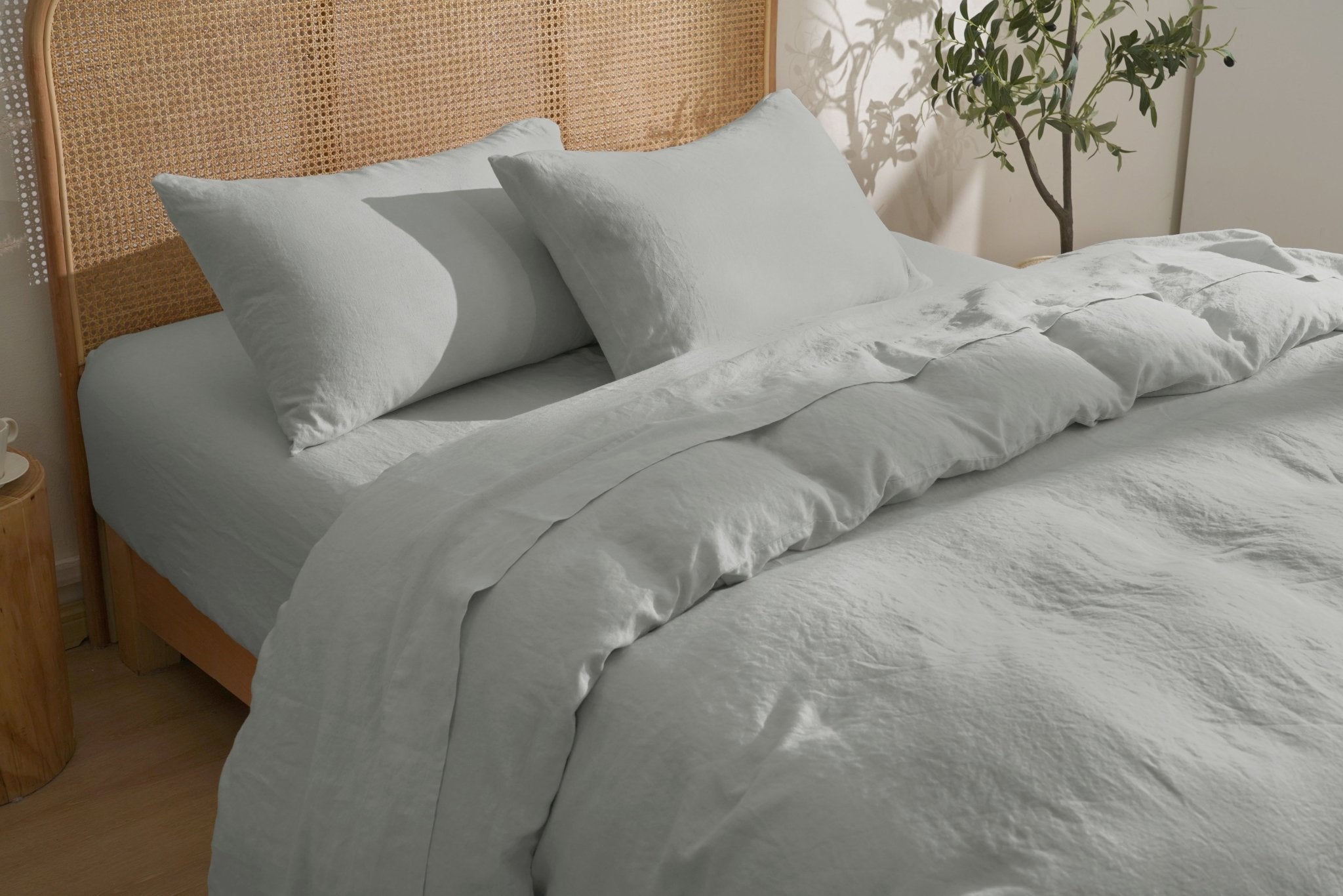 100% French Linen Sheet &amp; Duvet Cover Set - SELENE 
