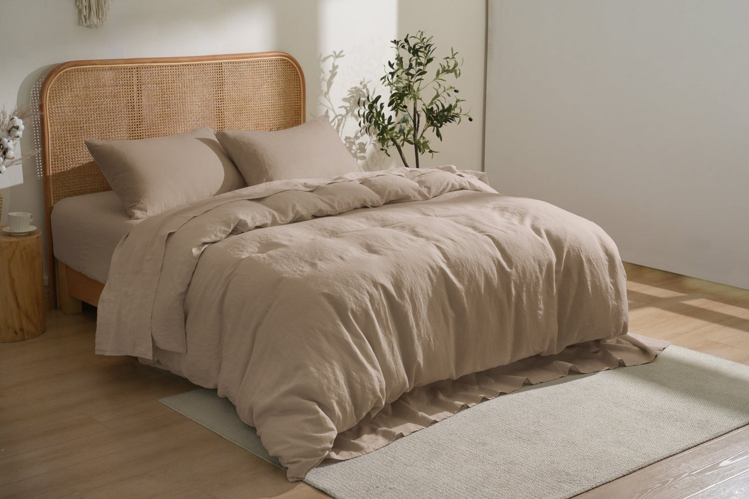 100% French Linen Sheet &amp; Duvet Cover Set - SELENE 