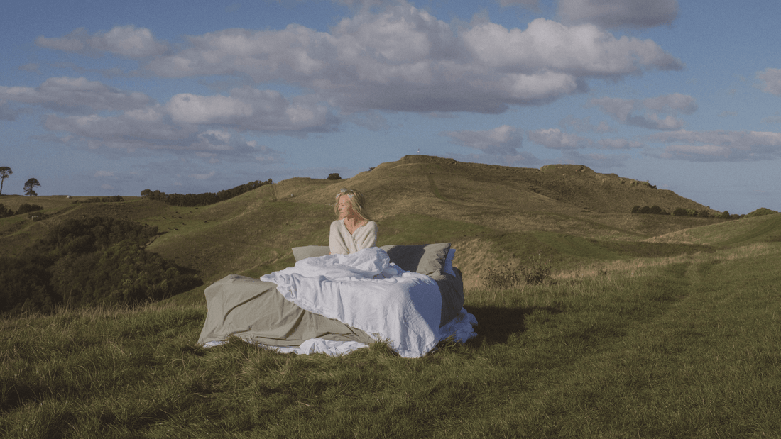 100% French Linen Sheet & Duvet Cover Set - SELENE