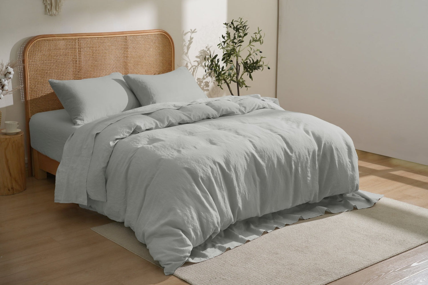 100% French Linen Sheet &amp; Duvet Cover Set - SELENE 