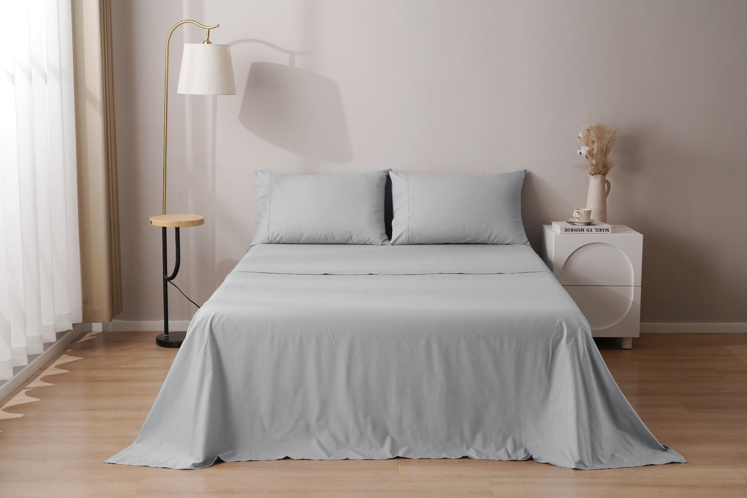 Organic Percale Cotton Sheet Set - SELENE  