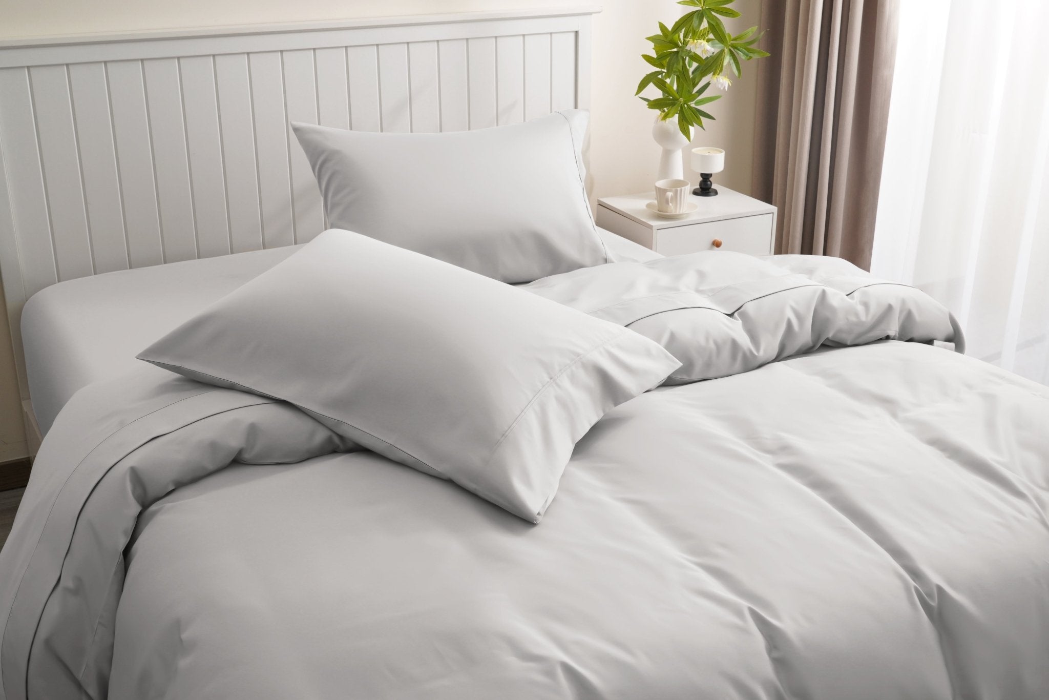 TENCEL Lyocell Cotton Sheet &amp; Duvet Cover Set - SELENE 